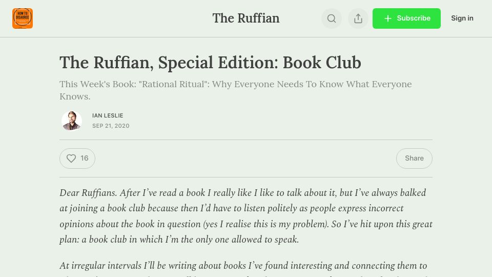 Screenshot of ian-leslie.com: Rational Ritual: Why everyone needs to know what everyone knows (2020)