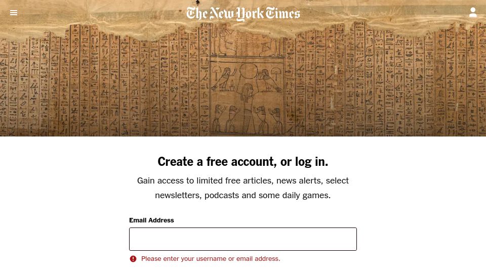 Screenshot of nytimes.com: Now Showing, an Ancient Spell Book for the Dead