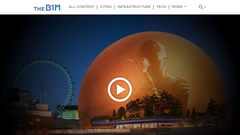 Screenshot of theb1m.com: London Is Building Its Own Vegas Sphere