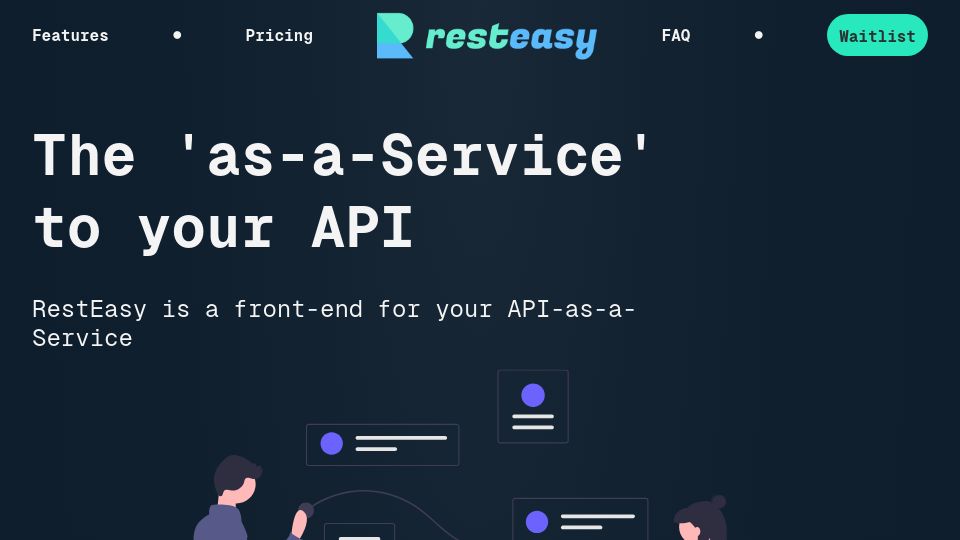 Screenshot of resteasyapi.com: Building a starter pack for an API-as-a-Service