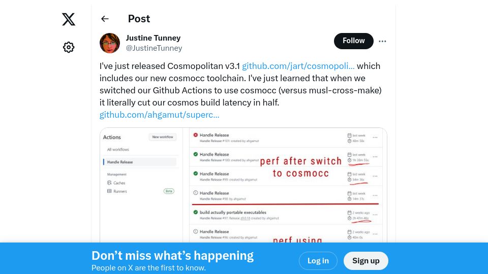 Screenshot of twitter.com: Cosmopolitan v3.1