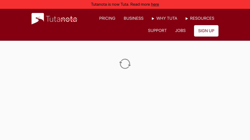 Screenshot of tuta.com: Meta’s approach of ‘pay for your privacy’ is wrong