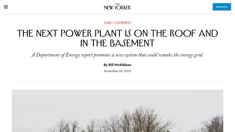 Screenshot of newyorker.com: The Next Power Plant Is on the Roof and in the Basement