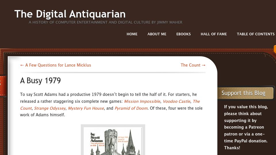Screenshot of filfre.net: A Busy 1979 (2011)