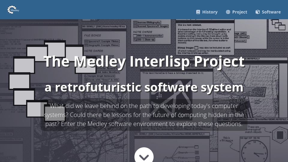 Screenshot of interlisp.org: The Medley Interlisp Project