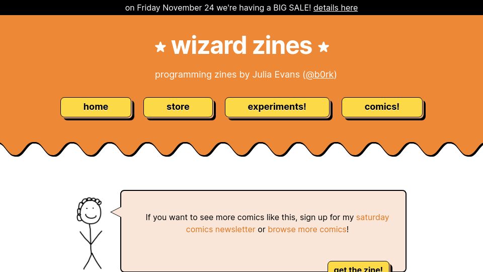 Screenshot of wizardzines.com: Git Discussion Bingo