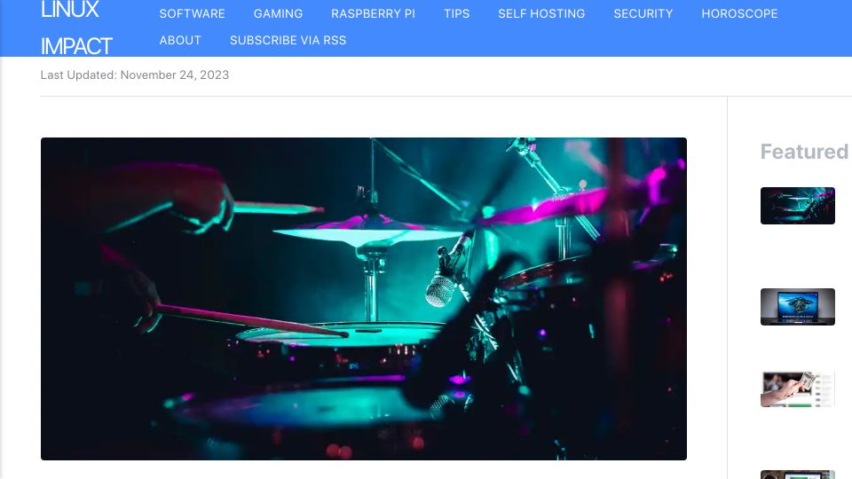 Screenshot of linuximpact.com: Bandcamp support is faltering – maybe you should download your music now