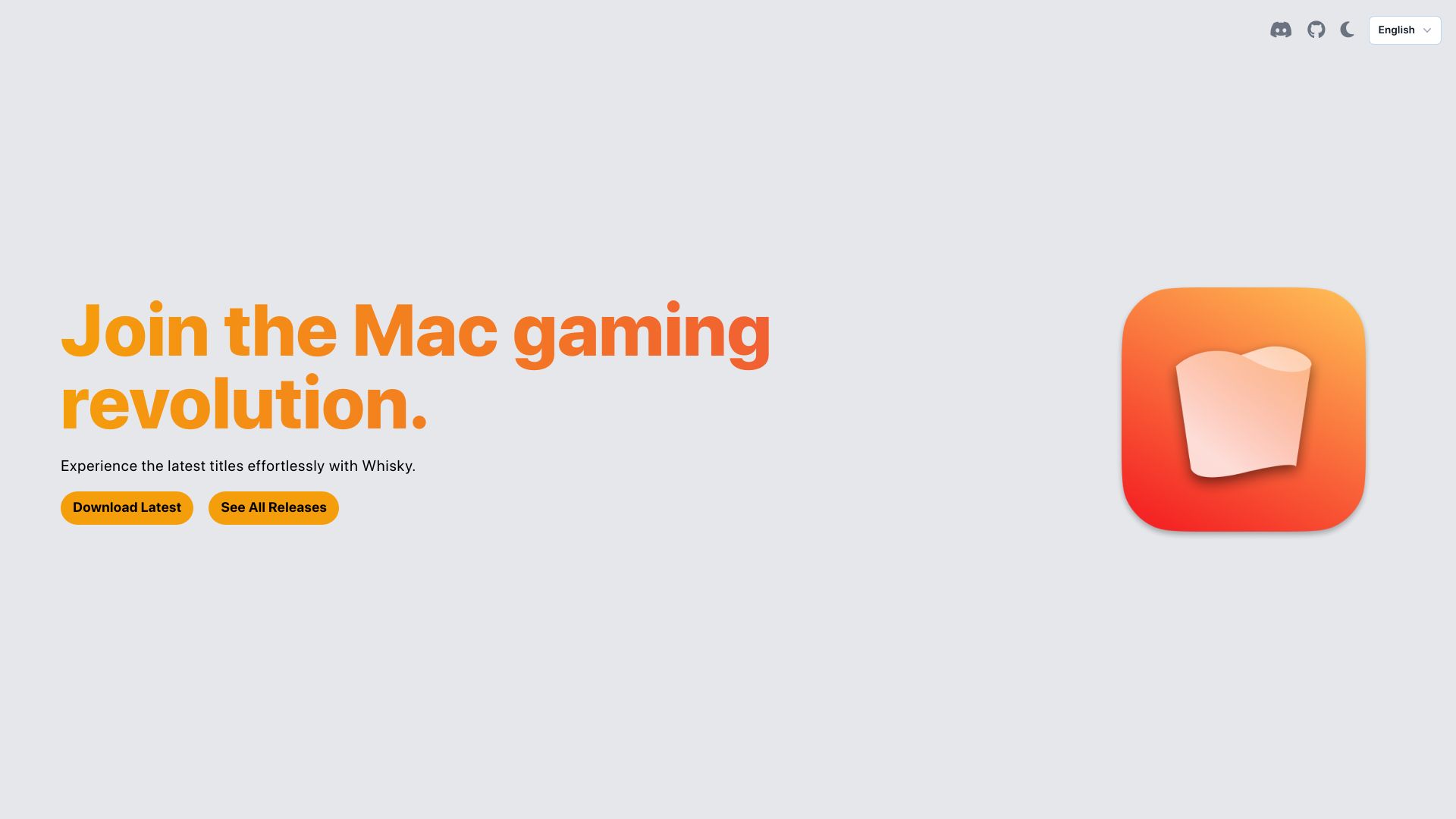 Screenshot of getwhisky.app: Whisky: Wine supercharged with the power of Apple's game porting toolkit