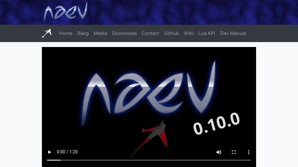 Screenshot of naev.org: Naev – open-source game about space exploration, trade and combat