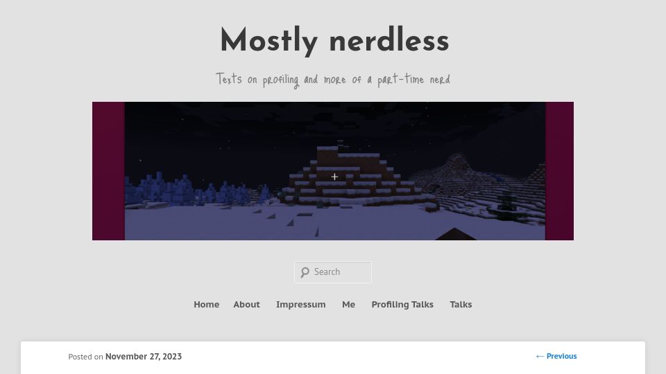Screenshot of mostlynerdless.de: Custom Events in the Blocky World: Using JFR in Minecraft