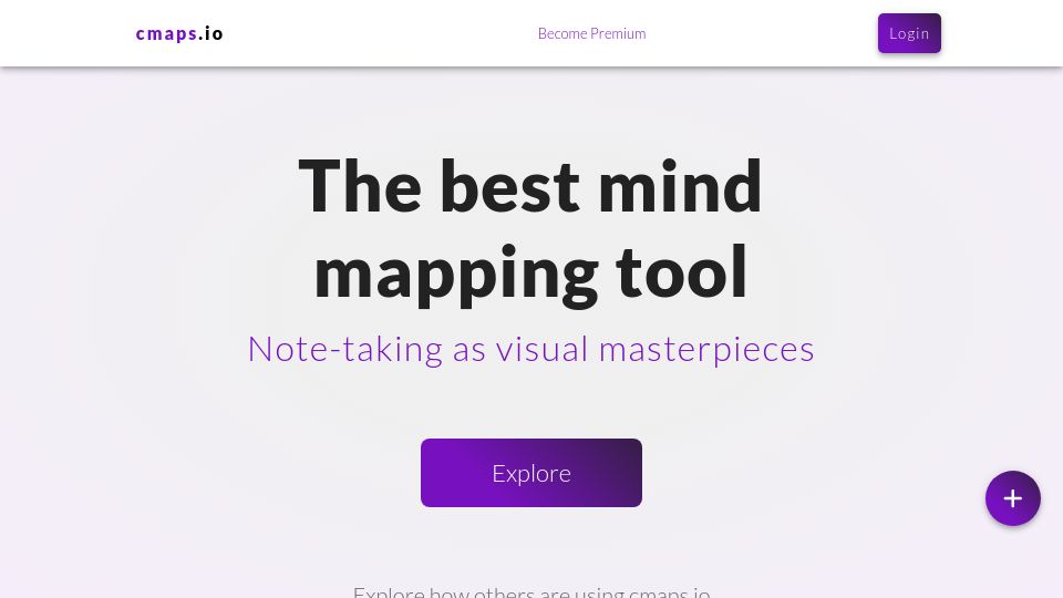 Screenshot of cmaps.io: Show HN: Transform Notes into Visual Mind Maps