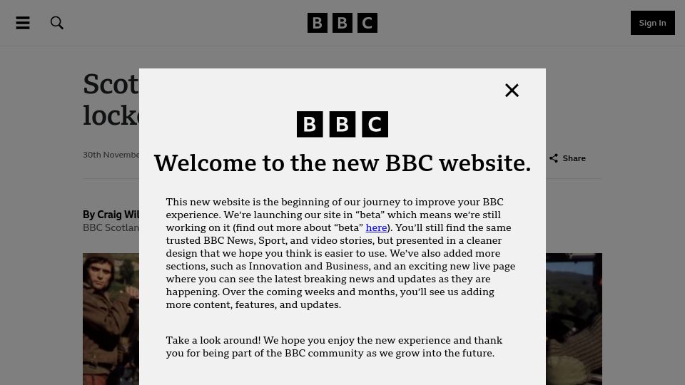 Screenshot of bbc.co.uk: Scotch on the Rocks: TV drama locked away for 50 years