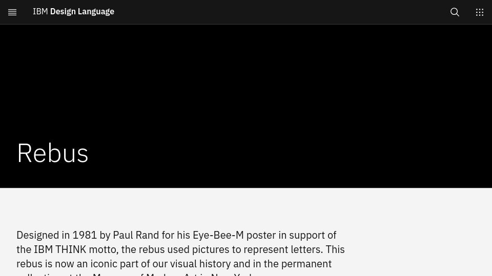 Screenshot of ibm.com: IBM Rebus
