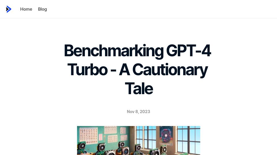 Screenshot of blog.mentat.ai: Benchmarking GPT-4 Turbo – A Cautionary Tale