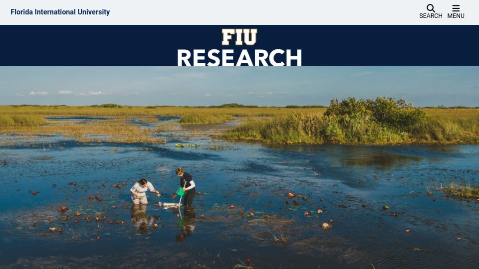 Screenshot of news.fiu.edu: Restoring the Everglades to ensure South Florida's freshwater supply