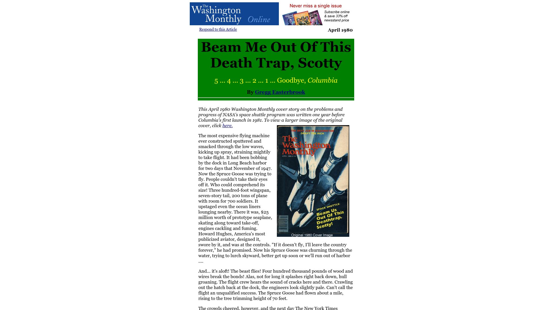 Screenshot of iasa-intl.com: Beam Me Out of This Death Trap, Scotty (1980)
