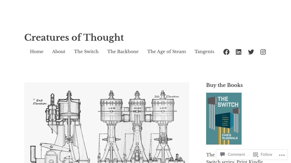 Screenshot of technicshistory.com: The Pursuit of Efficiency and the Science of Steam