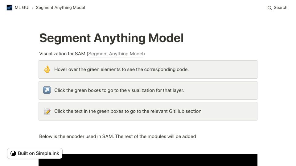 Screenshot of flowforward.simple.ink: Segment Anything Model (Sam) Visualized