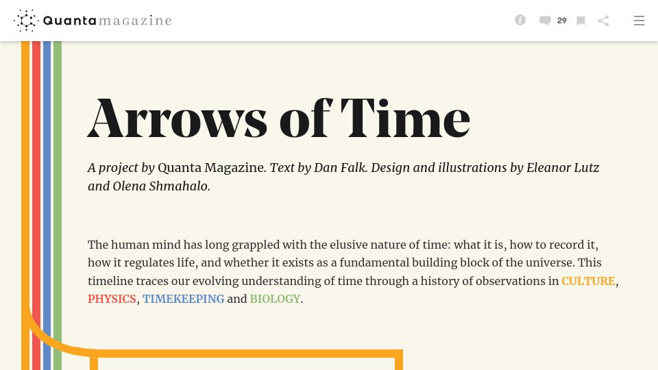 Screenshot of quantamagazine.org: Arrows of Time