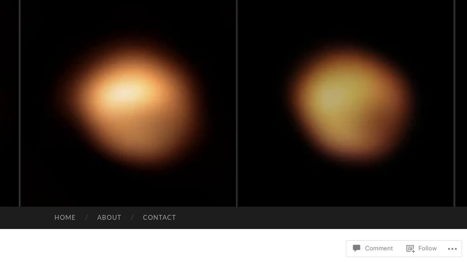 Screenshot of spaceweatherarchive.com: A rare occultation of Betelgeuse