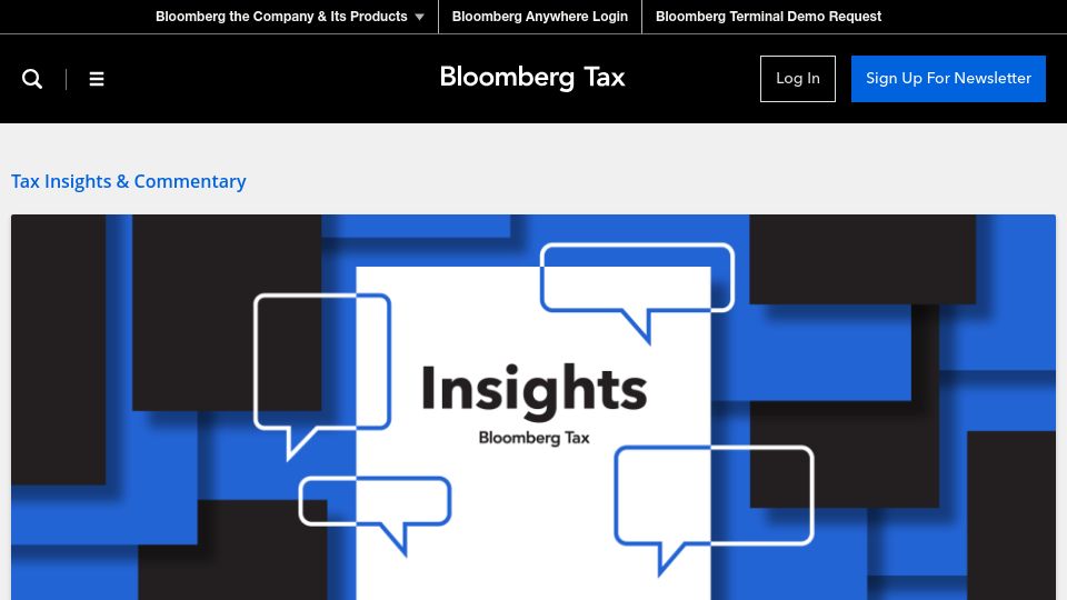 Screenshot of news.bloombergtax.com: Canada's "Linked Tax" Can't Replace a Real Tax