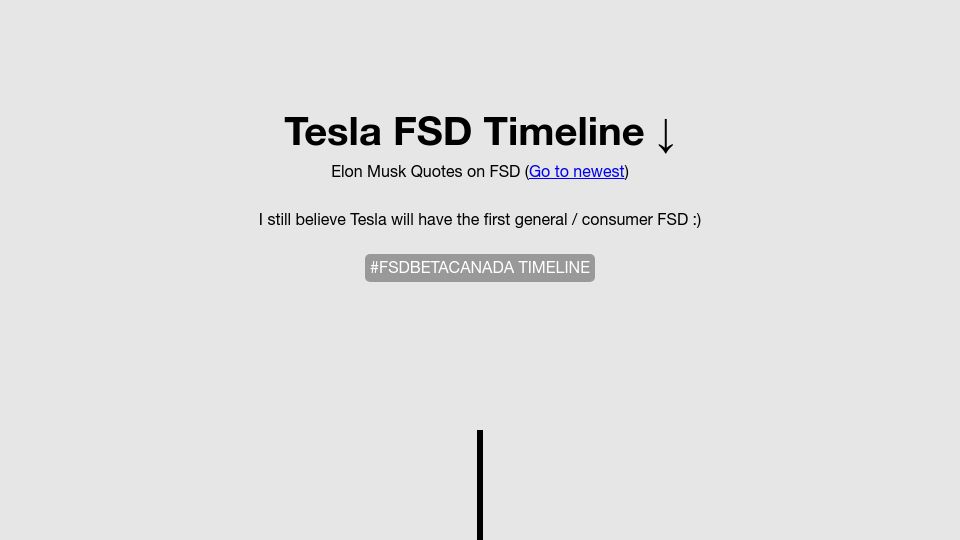 Screenshot of motherfrunker.ca: Tesla FSD Timeline