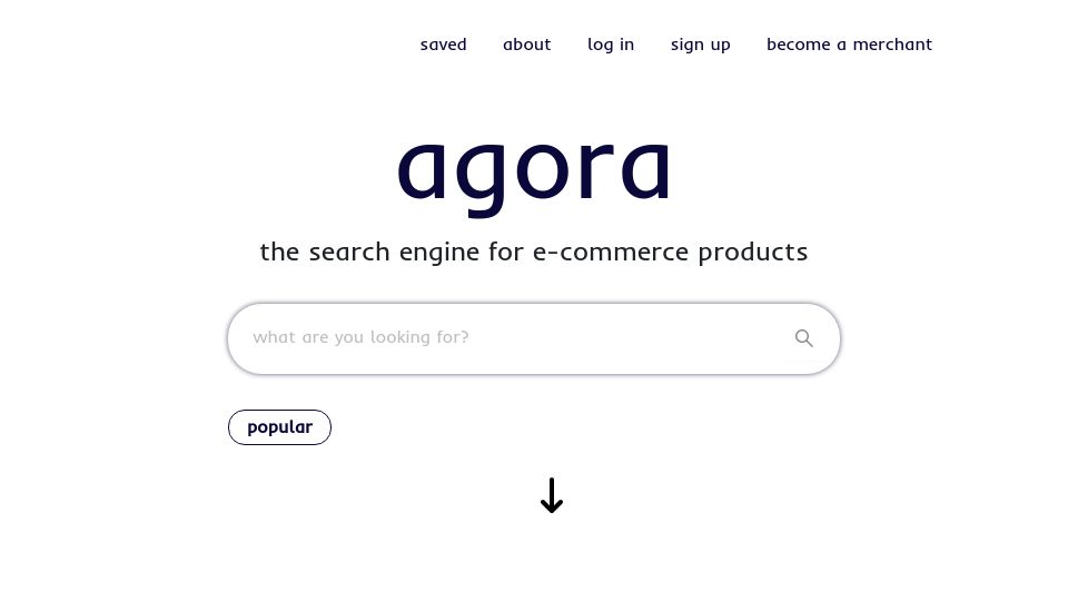 Screenshot of searchagora.com: Show HN: I scraped 25M Shopify products to build a search engine