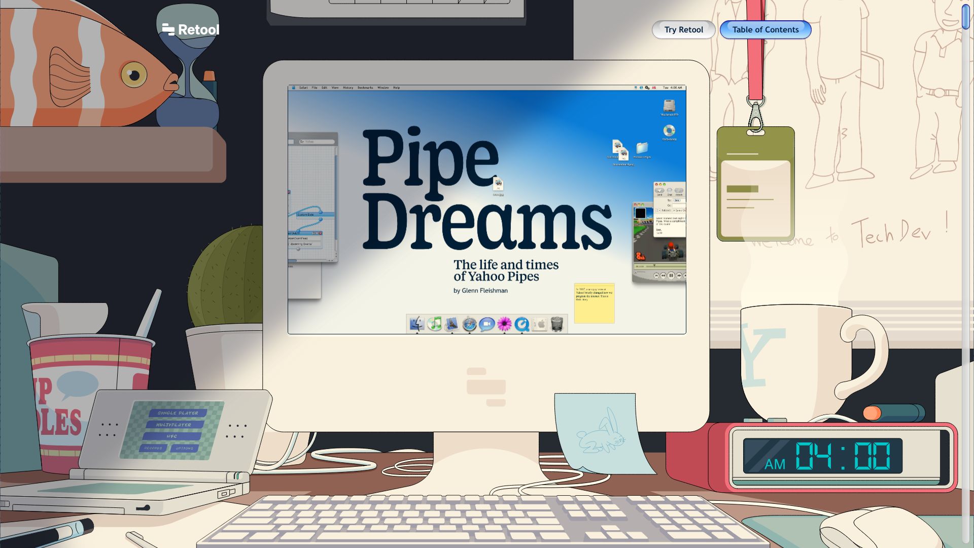 Screenshot of retool.com: Pipe Dreams: The life and times of Yahoo Pipes