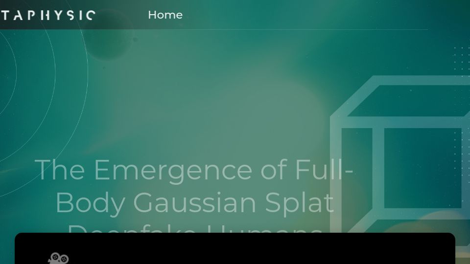 Screenshot of blog.metaphysic.ai: The Emergence of Full-Body Gaussian Splat Deepfake Humans