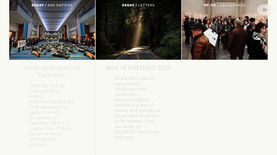 Screenshot of sapiens.org: How museum items go missing