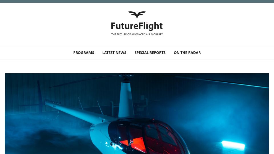 Screenshot of futureflight.aero: Rotor Technologies launches production of R550X autonomous helicopter