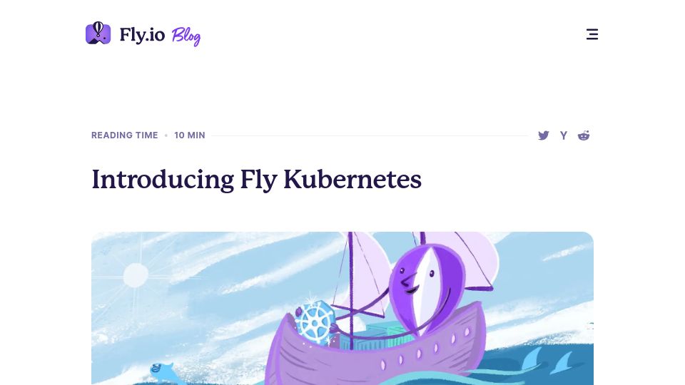 Screenshot of fly.io: Fly Kubernetes