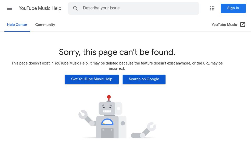 Screenshot of support.google.com: Google podcasts is shutting down