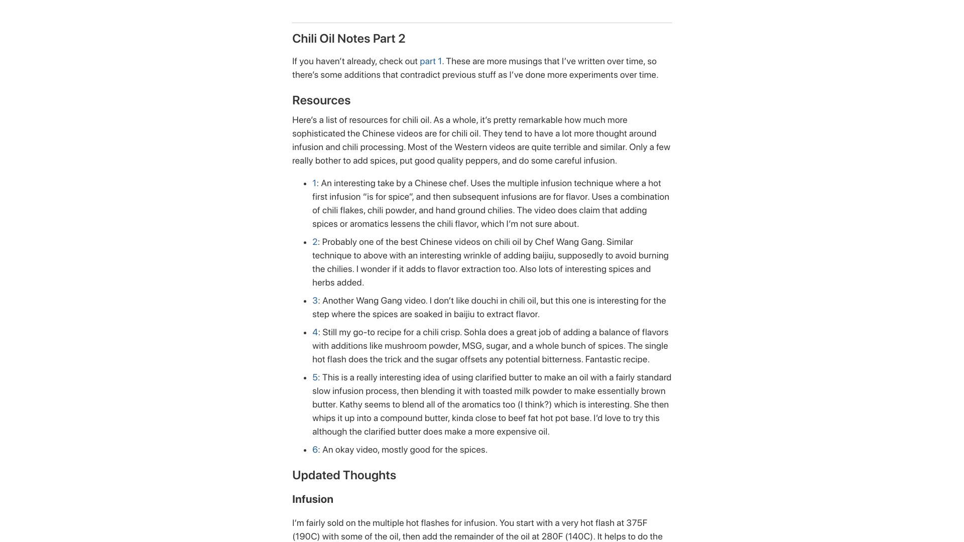 Screenshot of uptointerpretation.com: Chili Oil Notes Part 2