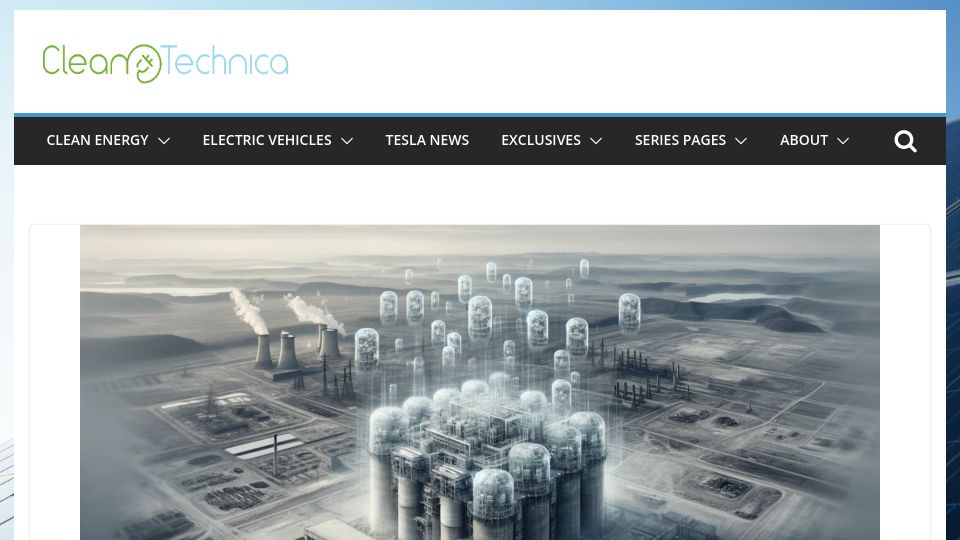 Screenshot of cleantechnica.com: What drives this madness on small modular nuclear reactors?