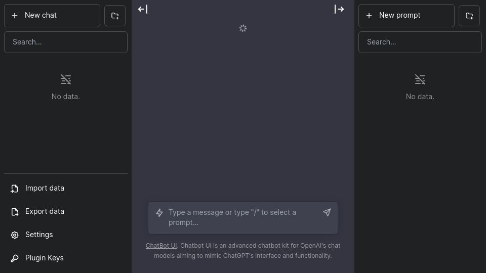 Screenshot of openchat.team: OpenChat Aura Running in Chatbot UI