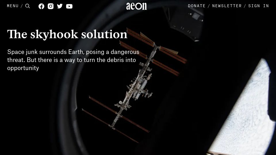 Screenshot of aeon.co: The skyhook solution