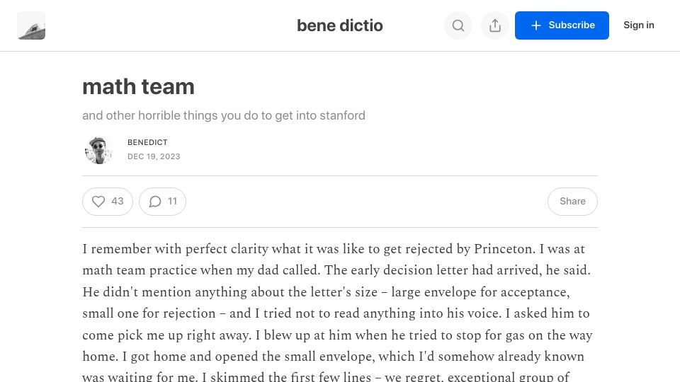 Screenshot of benexdict.io: Math Team