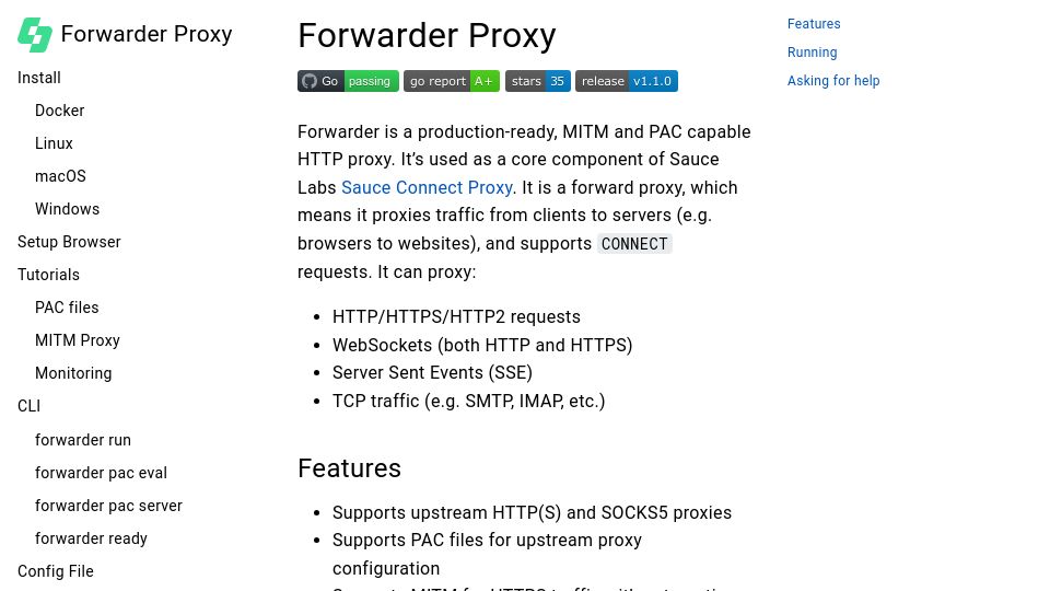 Screenshot of forwarder-proxy.io: Show HN: Forwarder – FOSS MITM proxy written in Go