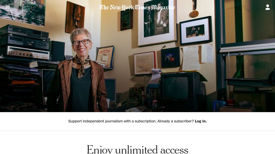 Screenshot of nytimes.com: Terry Gross and the Art of Opening Up (2015)