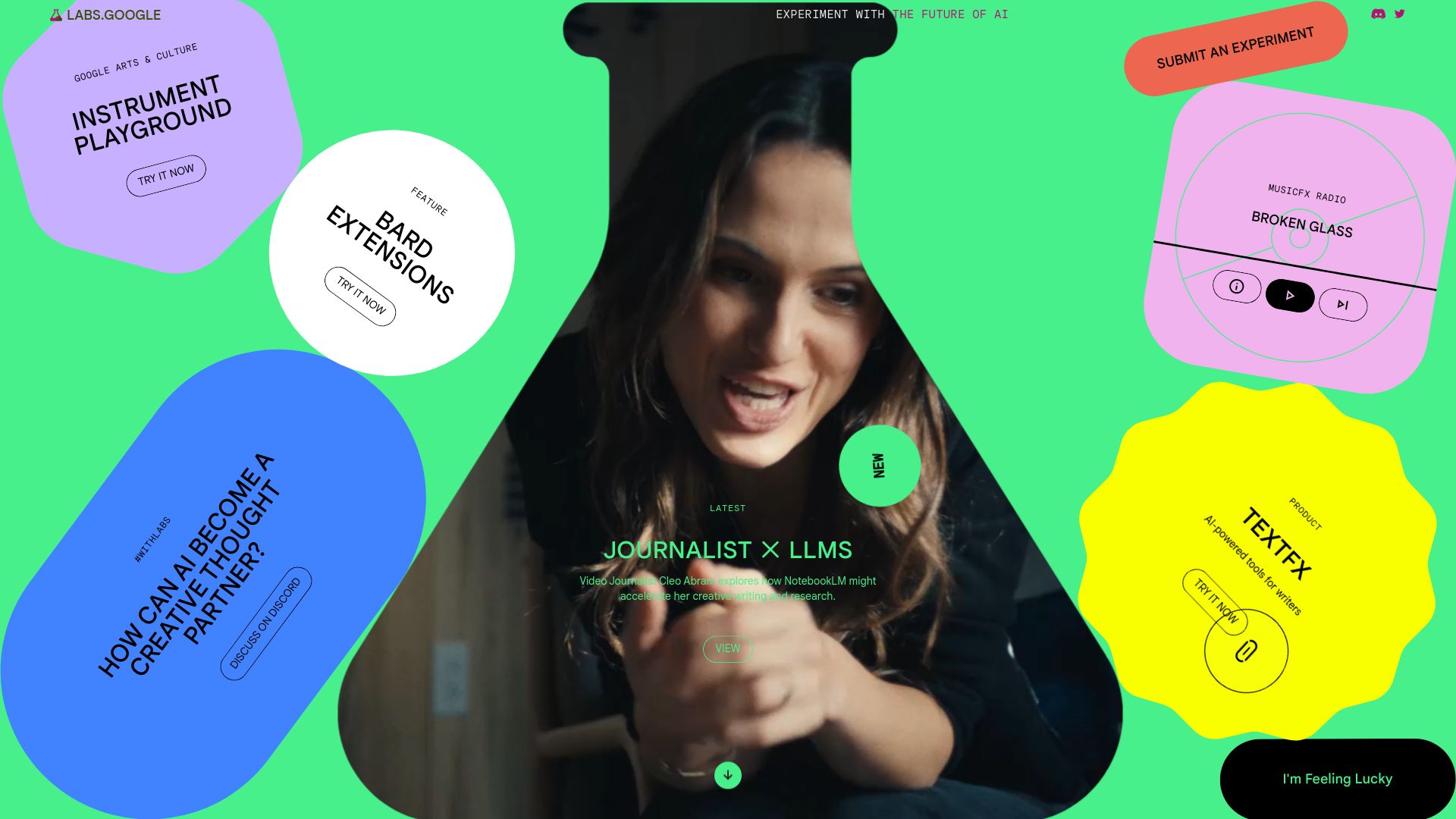 Screenshot of labs.google: Labs.Google
