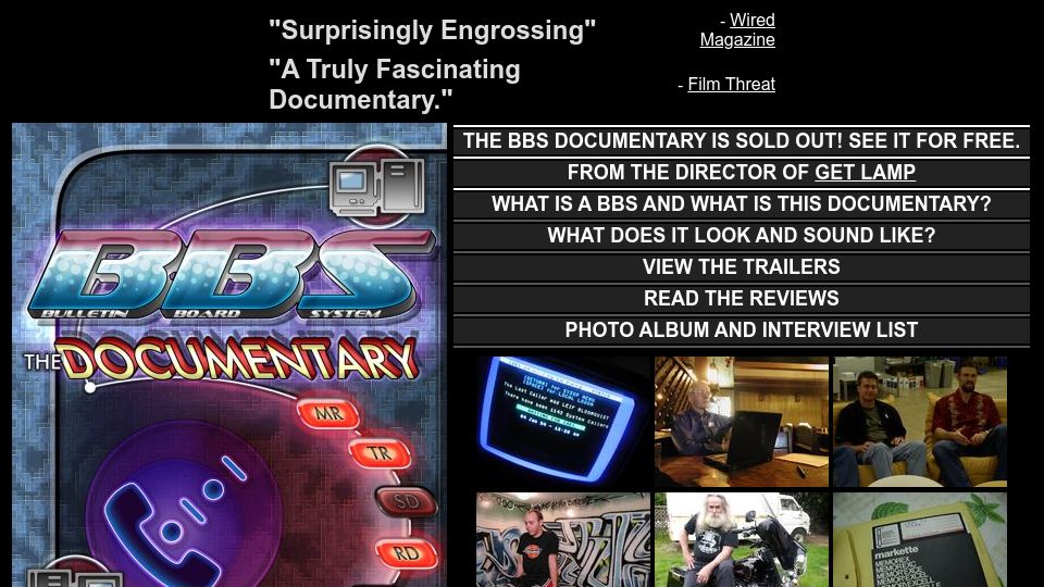 Screenshot of bbsdocumentary.com: BBS: The Documentary (2005)