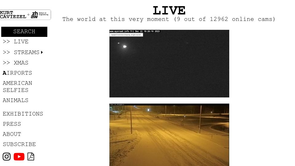 Screenshot of webcamaze.engineering.zhaw.ch: Watching the world