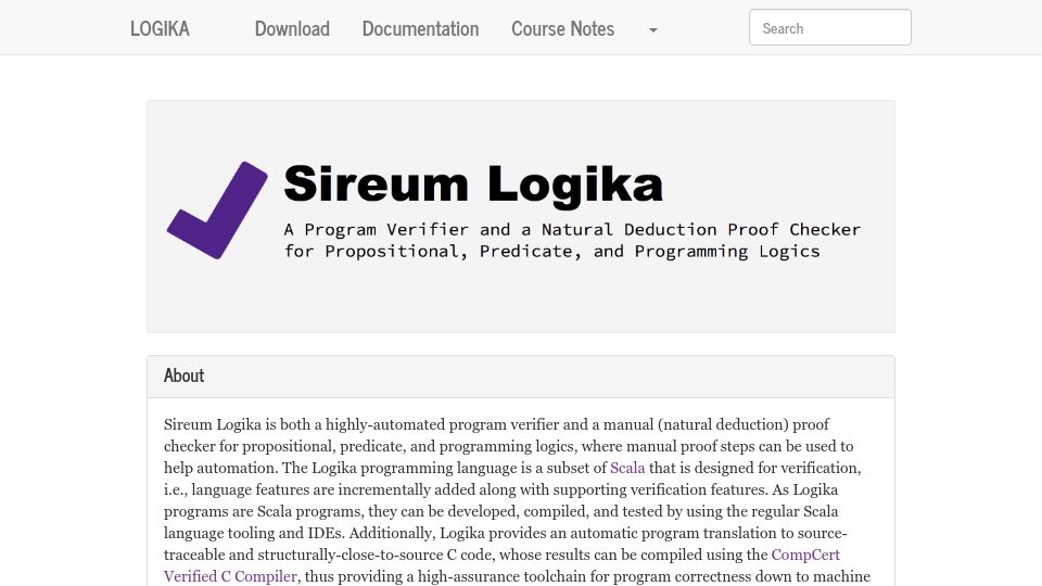 Screenshot of logika.v3.sireum.org: Sireum Logika