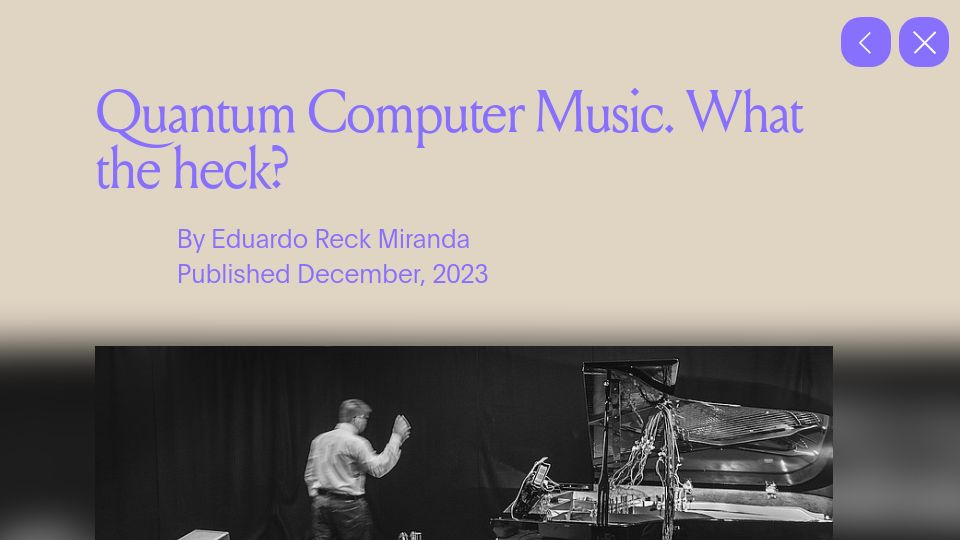 Screenshot of ctm-festival.de: Quantum Computer Music