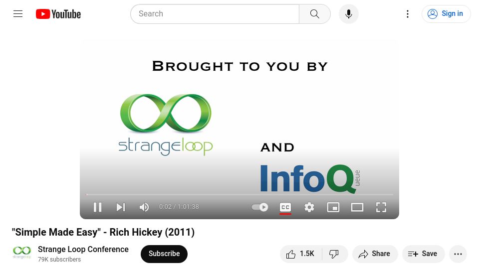 Screenshot of youtube.com: Simple Made Easy (2011) [video]