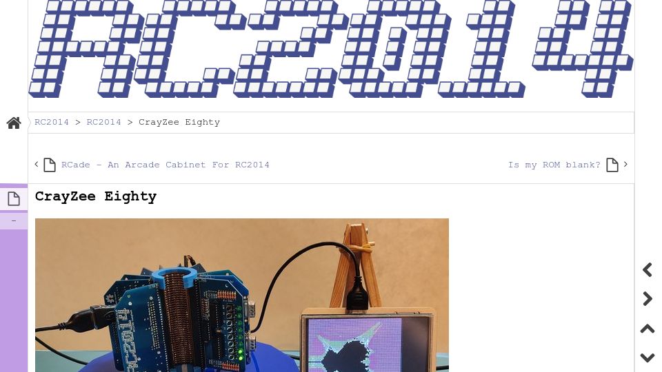 Screenshot of rc2014.co.uk: CrayZee Eighty