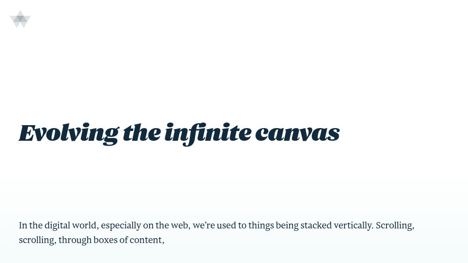 Screenshot of wattenberger.com: Evolving the Infinite Canvas
