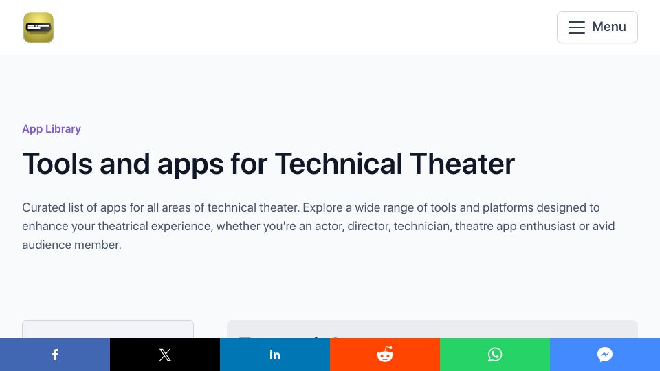 Screenshot of captitles.com: Tools and Apps for Technical Theater