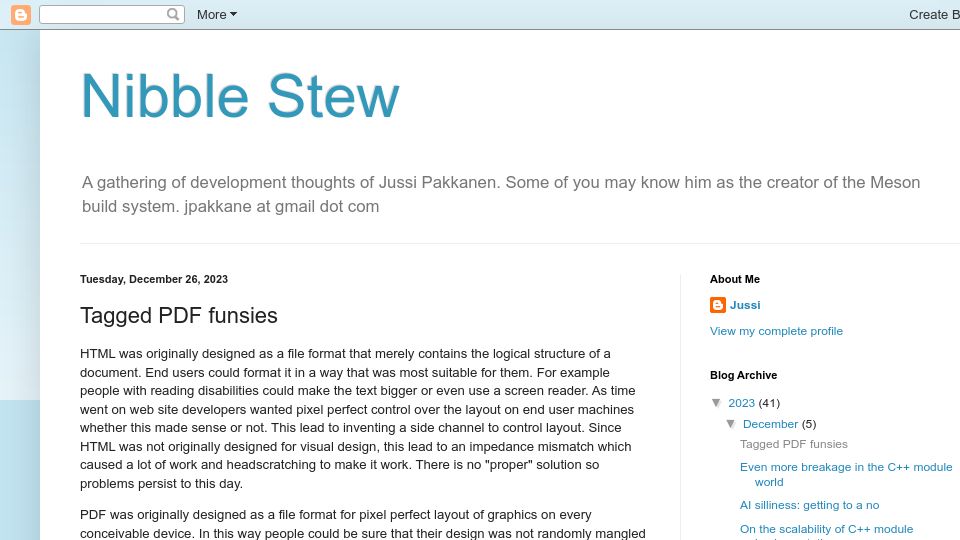 Screenshot of nibblestew.blogspot.com: Tagged PDF Funsies